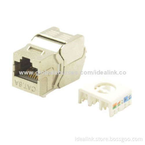 Shielded Cat6/Cat6a Keystone Jack, 180 Degrees, New Style, Easy to Use